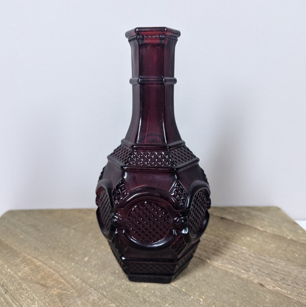 Avon Cape Cod Ruby Red Glass Carafe – 8” Decanter (Missing Stopper)